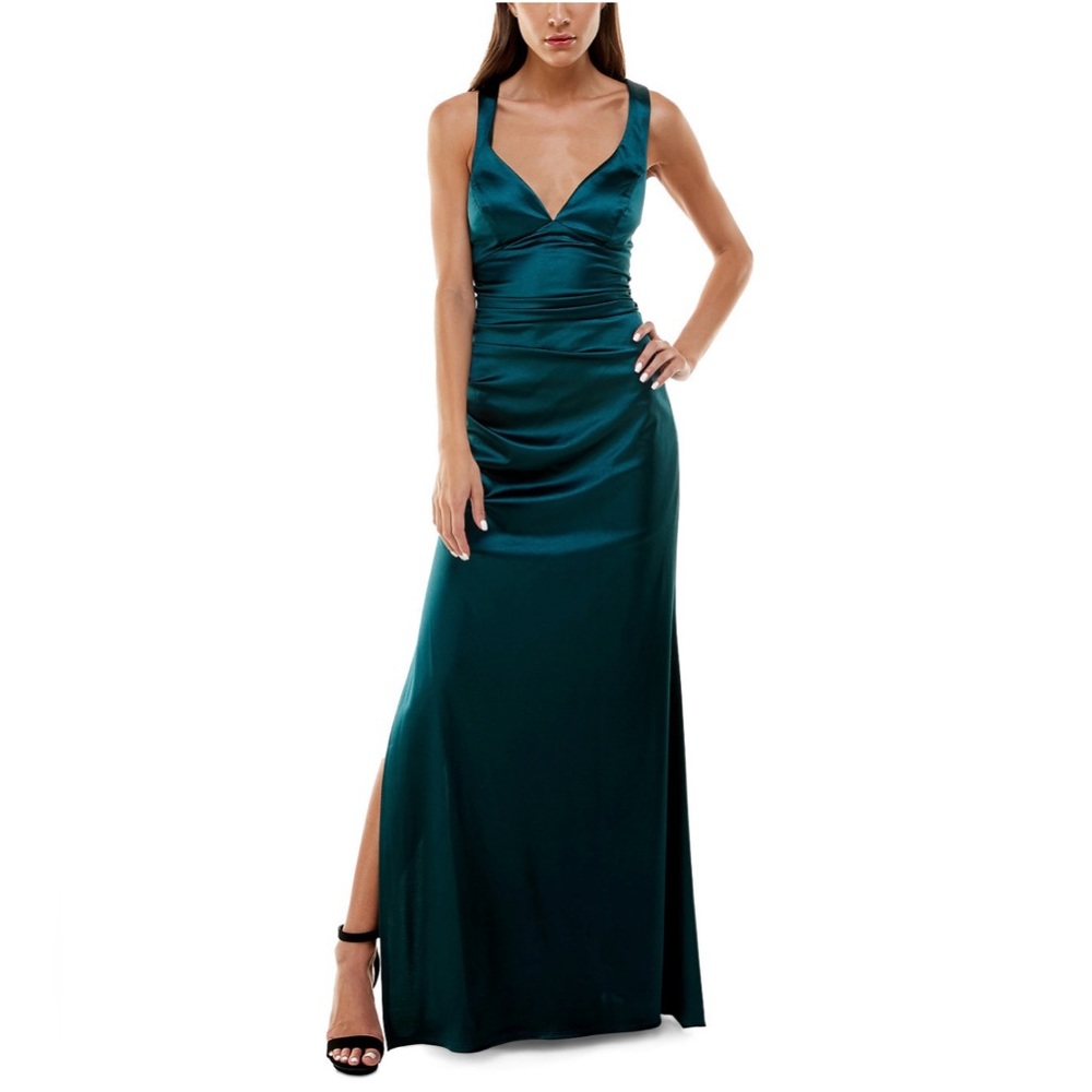 Elegant Teal Evening Gown
